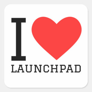 Pegatina Cuadrada Me encanta el Launchpad