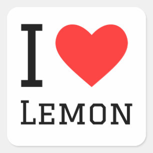 Pegatina Cuadrada Me encanta el limón