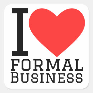 Pegatina Cuadrada Me encanta el negocio formal