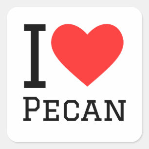 Pegatina Cuadrada Me encanta el pecan