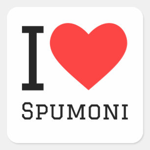 Pegatina Cuadrada Me encanta el spumoni