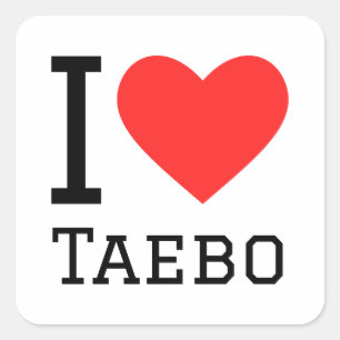 Pegatina Cuadrada Me encanta el taebo