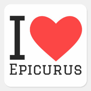 Pegatina Cuadrada Me encanta epicurus
