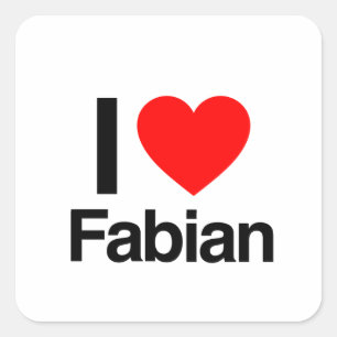 Pegatina Cuadrada me encanta fabian