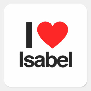 Pegatina Cuadrada me encanta isabel