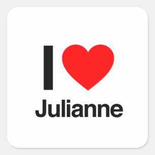 Pegatina Cuadrada me encanta julianne