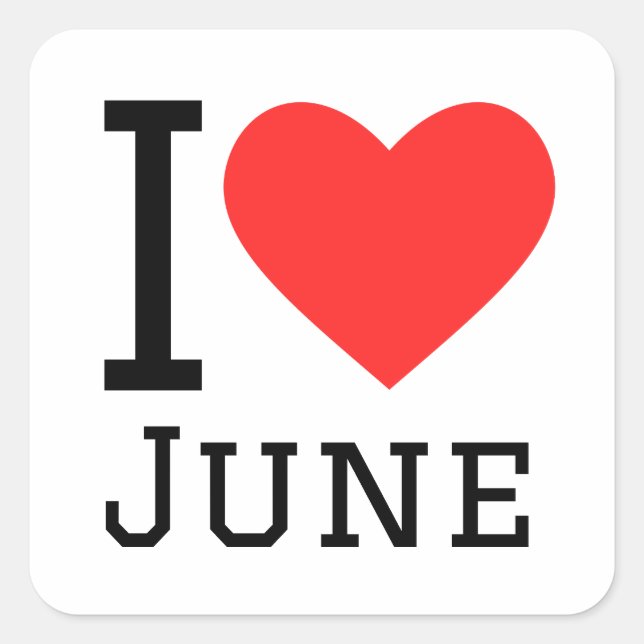 Pegatina Cuadrada Me encanta jume (Anverso)