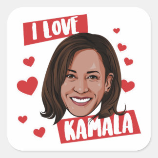 PEGATINA CUADRADA ME ENCANTA KAMALA