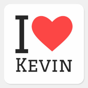 Pegatina Cuadrada Me encanta kevin