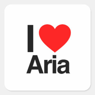 Pegatina Cuadrada me encanta la aria