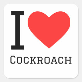 Pegatina Cuadrada Me encanta la cucaracha
