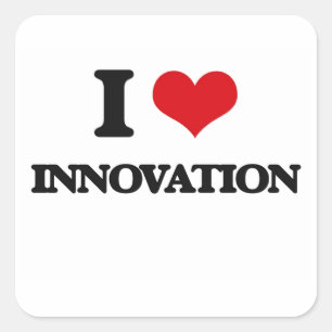 Pegatina Cuadrada Me encanta la innovación
