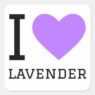 Pegatina Cuadrada Me encanta la lavanda