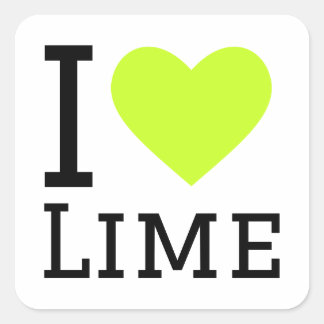 Pegatina Cuadrada Me encanta la lima