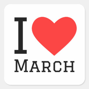 Pegatina Cuadrada Me encanta la marcha