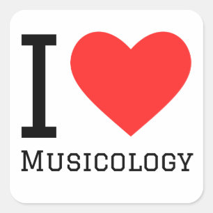 Pegatina Cuadrada Me encanta la música