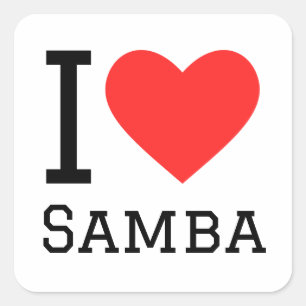 Pegatina Cuadrada Me encanta la samba