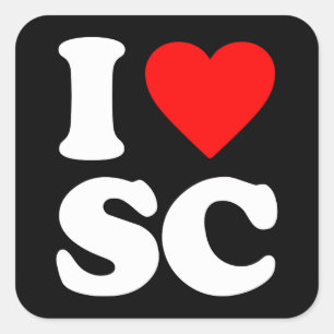 PEGATINA CUADRADA ME ENCANTA LA SC