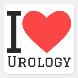 Pegatina Cuadrada Me encanta la urología
