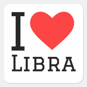 Pegatina Cuadrada Me encanta libra