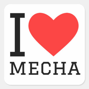 Pegatina Cuadrada Me encanta mecha