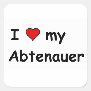 Pegatina Cuadrada Me encanta mi abtenauer