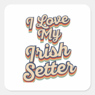 Pegatina Cuadrada Me encanta mi estilo irlandés