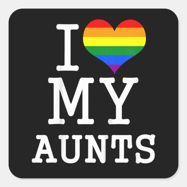 Pegatina Cuadrada Me encanta mi novio transgénero, camiseta, orgullo (Anverso)