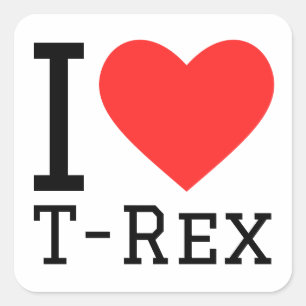 Pegatina Cuadrada Me encanta rex