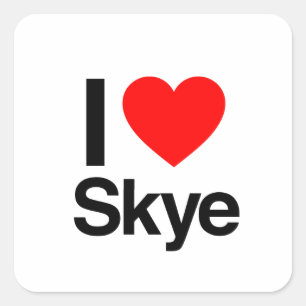 Pegatina Cuadrada me encanta skye