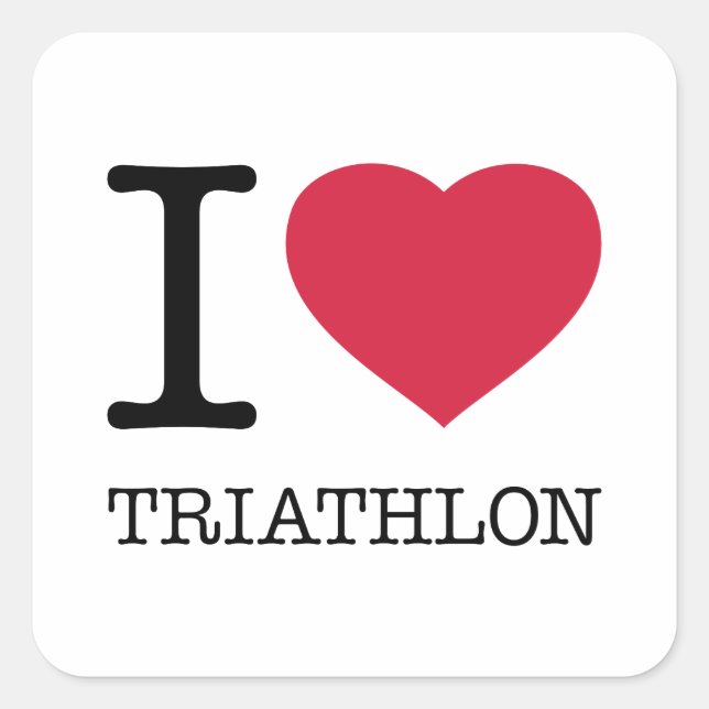 PEGATINA CUADRADA ME ENCANTA TRIATHLON (Anverso)