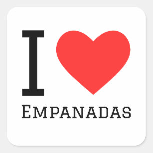 Pegatina Cuadrada Me encantan las empanadas