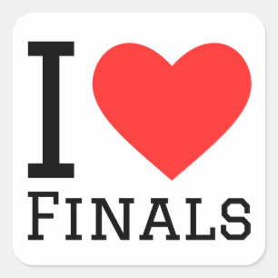 Pegatina Cuadrada Me encantan las finales