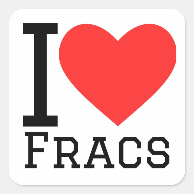 Pegatina Cuadrada Me encantan las fracturas (Anverso)