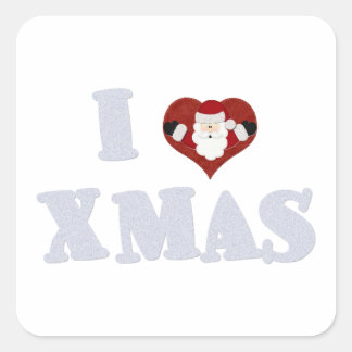 Pegatina Cuadrada Me encantan las navidades
