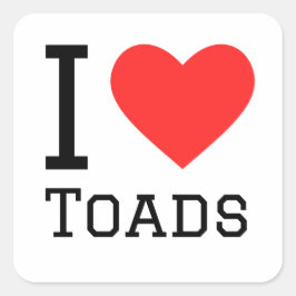 Pegatina Cuadrada Me encantan las toallas