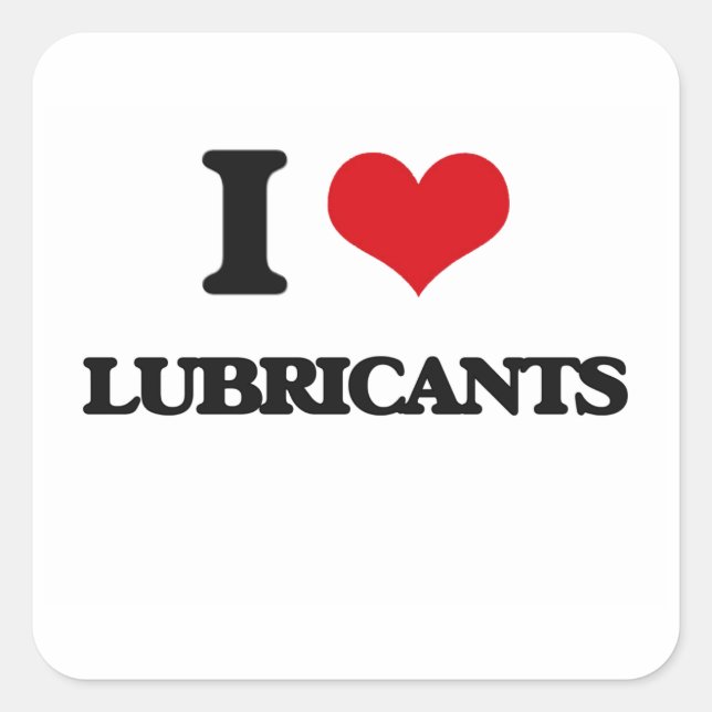 Pegatina Cuadrada Me encantan los lubricantes (Anverso)