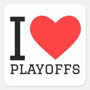 Pegatina Cuadrada Me encantan los playoffs