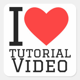 Pegatina Cuadrada Me encantan los videos de tutoriales