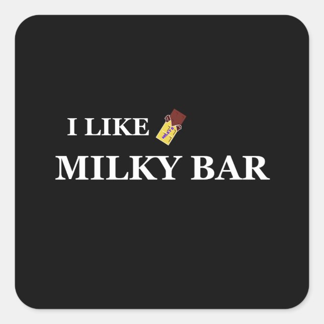 Pegatina Cuadrada me gusta el bar lechoso (Anverso)