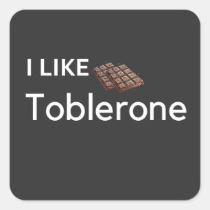 Pegatina Cuadrada Me gusta el chocolate toblerone