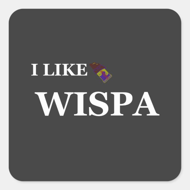 Pegatina Cuadrada me gusta wispa (Anverso)