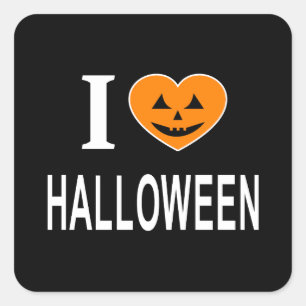 Pegatina Cuadrada Me ❤️ HALLOWEEN Me encanta HALLOWEEN Me encanta HA