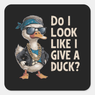 Pegatina Cuadrada ¿Me parece que le doy un pato?