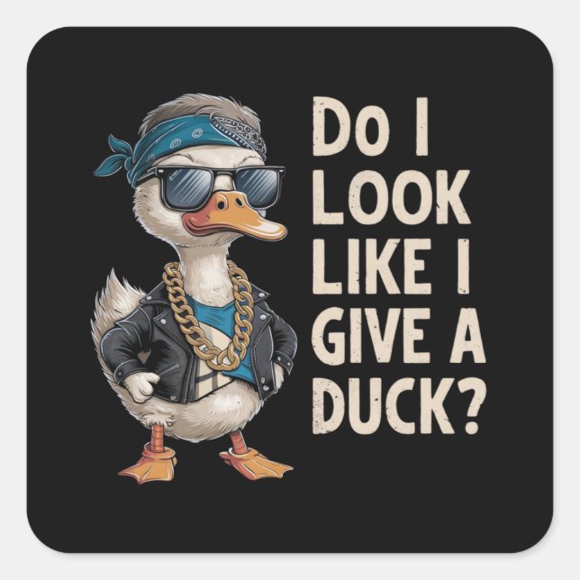Pegatina Cuadrada ¿Me parece que le doy un pato? (Anverso)