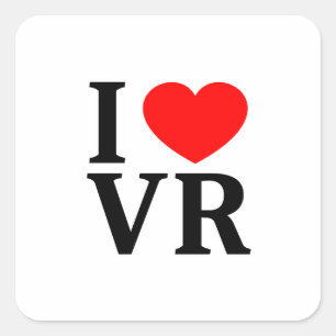 Pegatina Cuadrada Me ❤️ RV Me encanta RV Me encanta RV