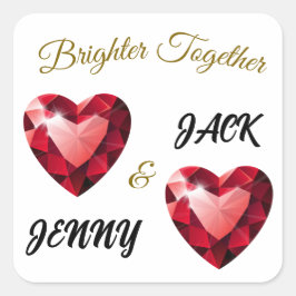 Pegatina Cuadrada Meaningful Gift for her – Elegant Love