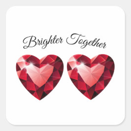 Pegatina Cuadrada Meaningful Gift for her – Elegant Love