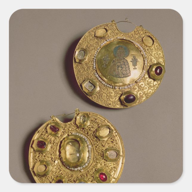 Pegatina Cuadrada Medallón Kolt', Ryazan (Anverso)