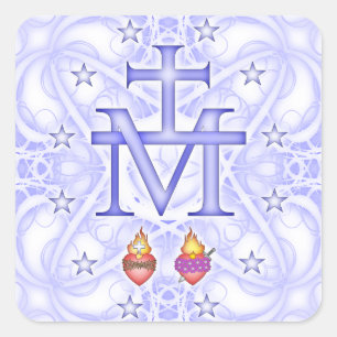 Pegatina Cuadrada Medallón milagroso